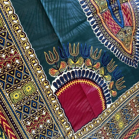 Phoenix Hitarget African Wax Multi Abstract ~2.75 Yards 100% Cotton 102 x46 inch - Picture 3 of 7